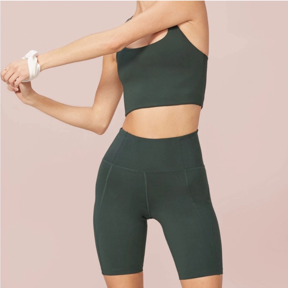 Girlfriend Collective 8” bike short moss? S